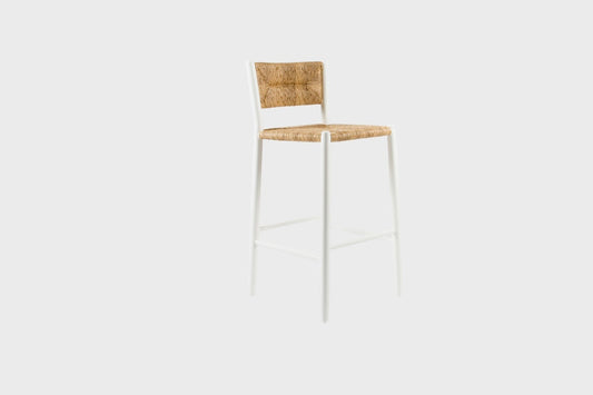 STIPA BARSTOOL WHITE ALU NATURAL