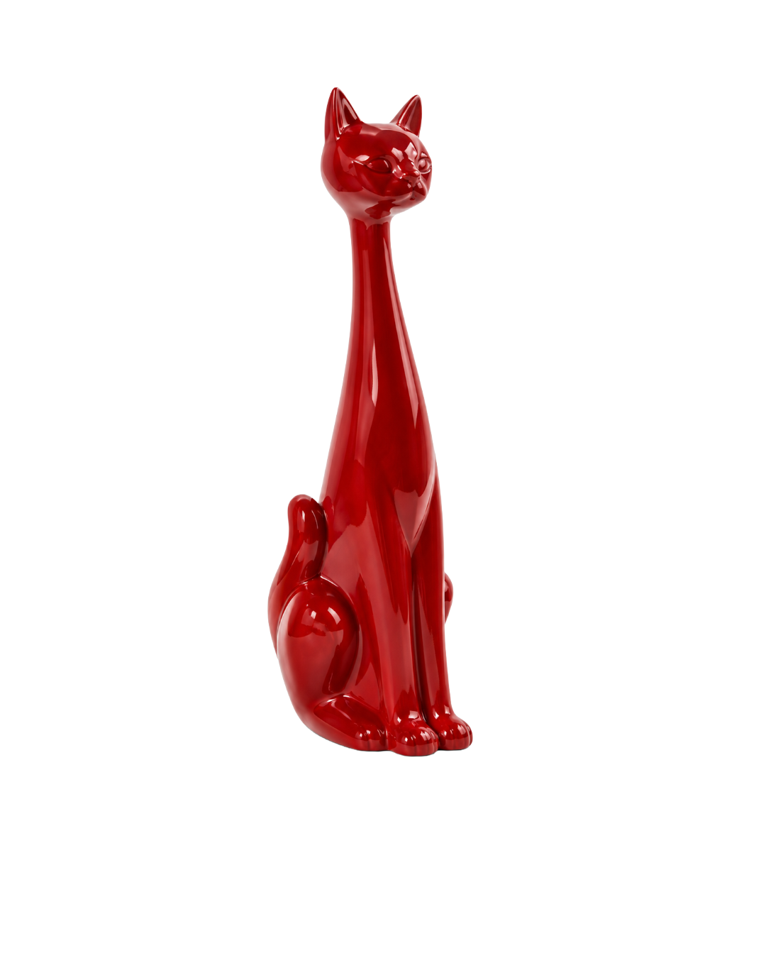 RED CAT SCULPTURE - TALL