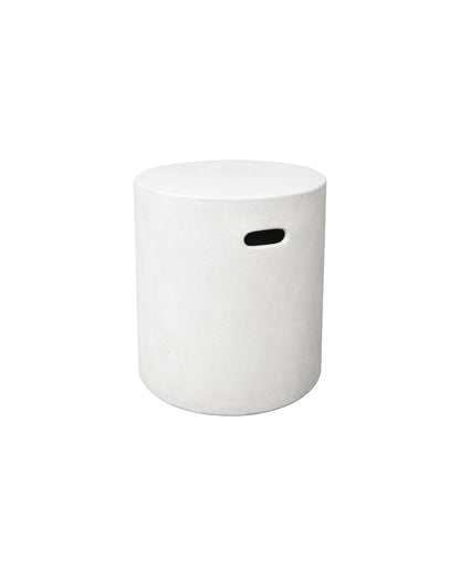 DAKOTA ROUND STOOL IN WHITE CEMENT