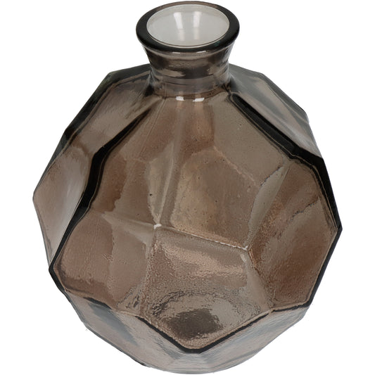 VASE RECYCLED GLASS BROWN