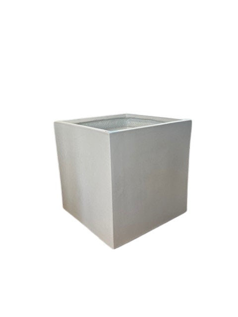 SQUARE POT PLAIN S WHITE