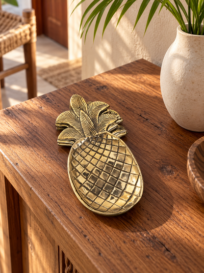 BRASS PINEAPPLE PLATE