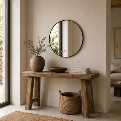 ROUND BLACK MIRROR – DIA 80 CM