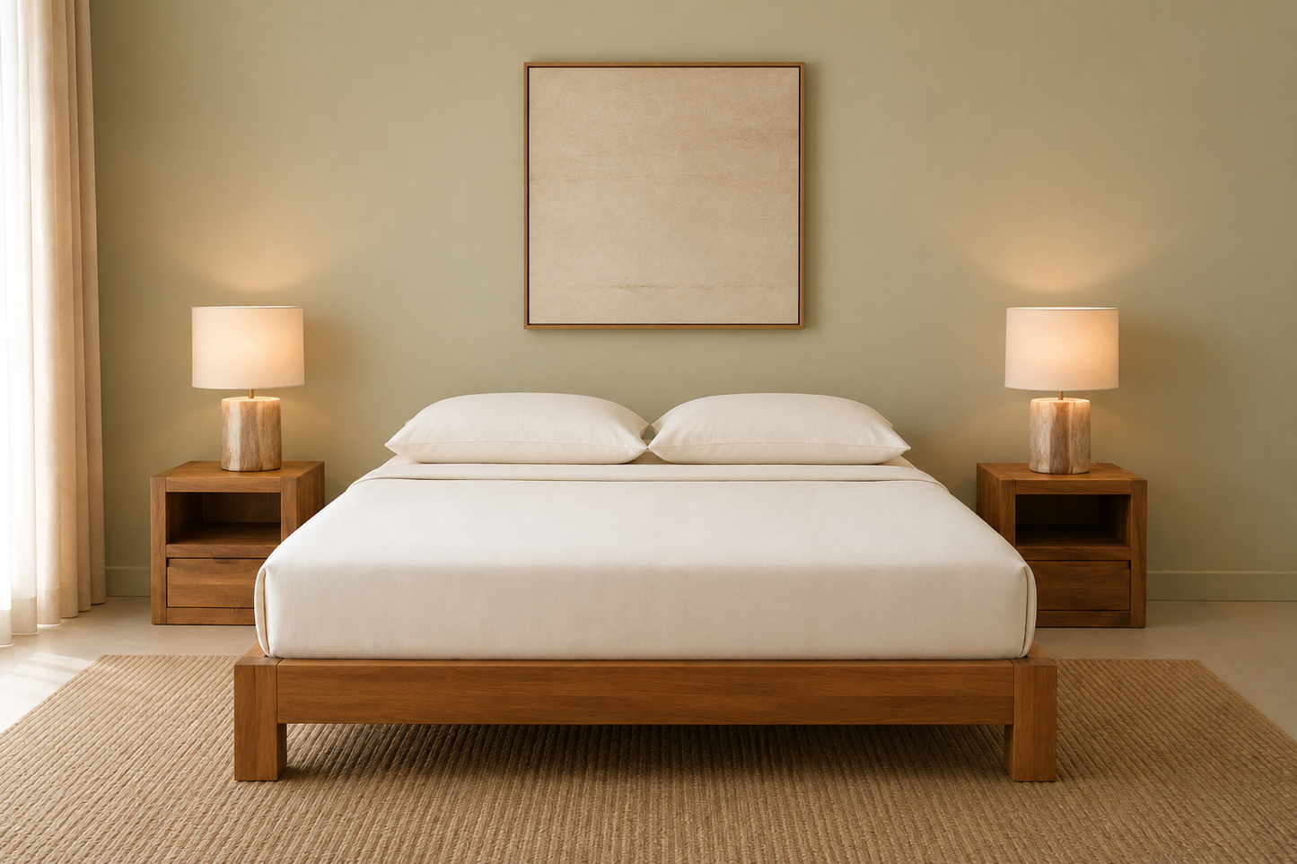 ROWENTA BED IN TEAK WOOD
