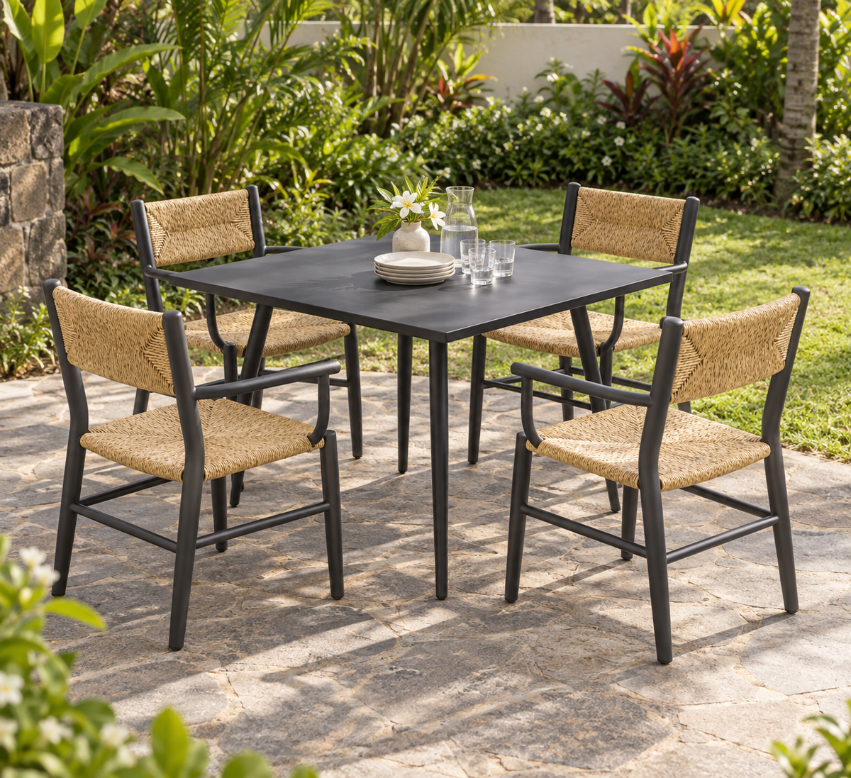 STIPA CHARCOAL ARMCHAIR STACKABLE
