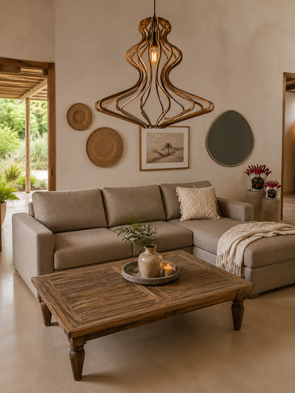 COFFEE TABLE IN RECYCLED TEAK WOOD