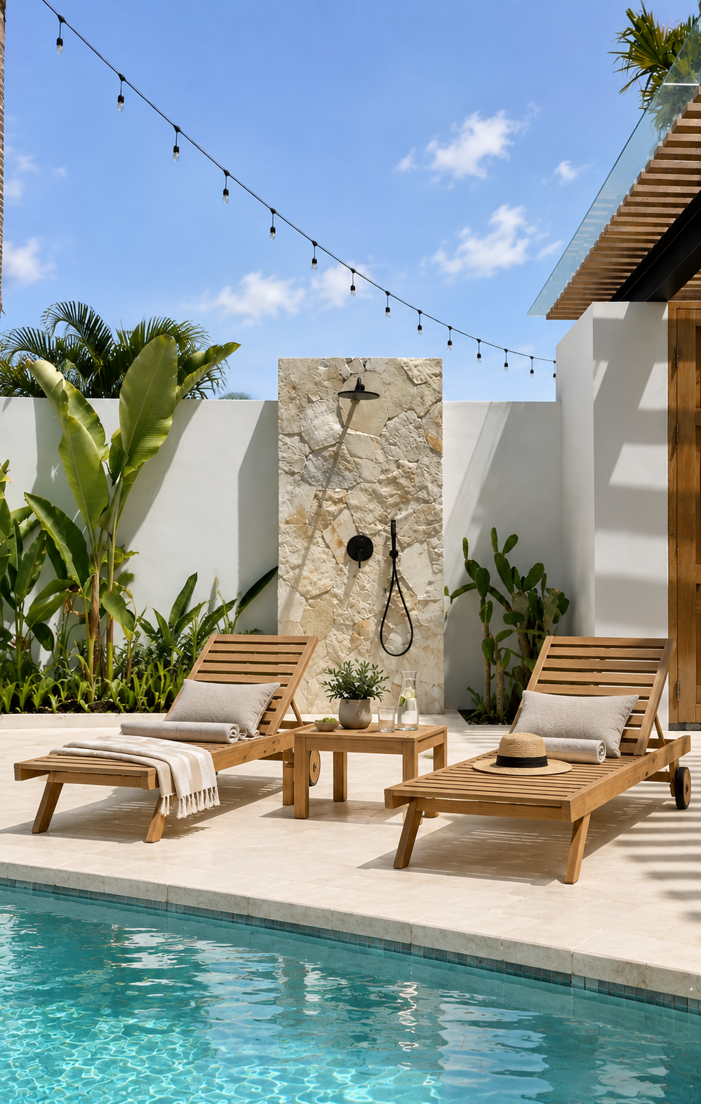 TEAK SUNBED