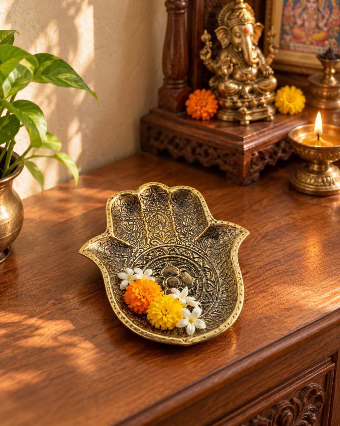 MEDIUM BRASS HAMSA