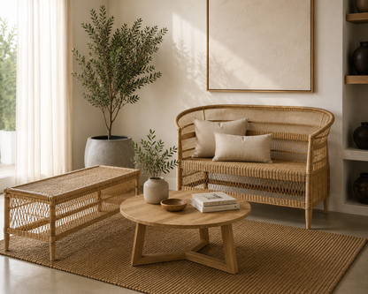 MALAWI BENCH NATURAL RATTAN