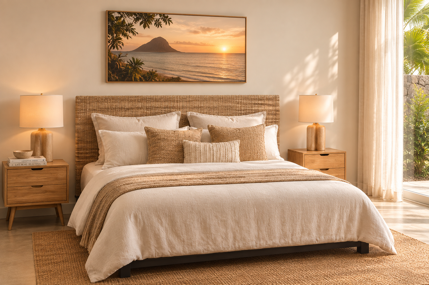 NATURAL KOOBOO RATTAN HEADBOARD