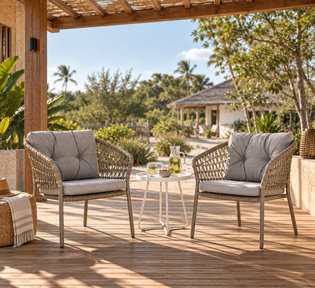 OCEAN ARMCHAIR IN TAUPE
