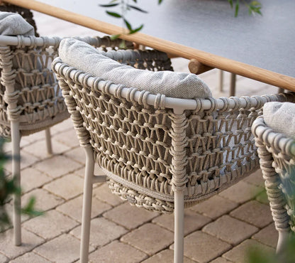OCEAN ARMCHAIR TAUPE ROPE INCLUDE LIGHT GREY CUSHIONS