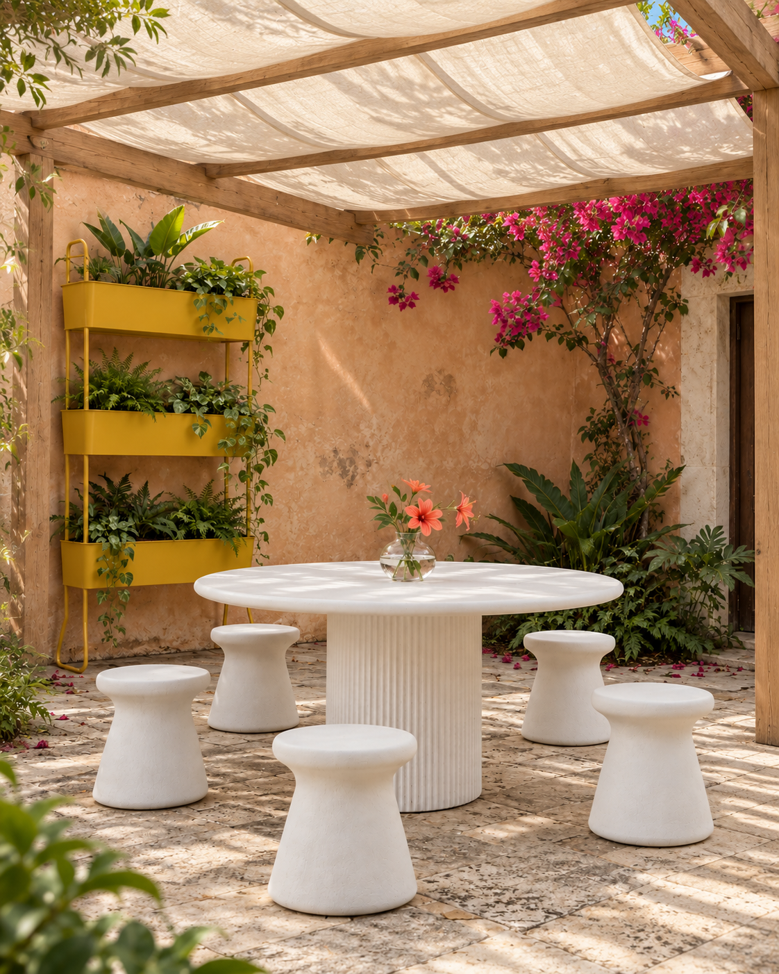 PATRAS ROUND TABLE IN WHITE