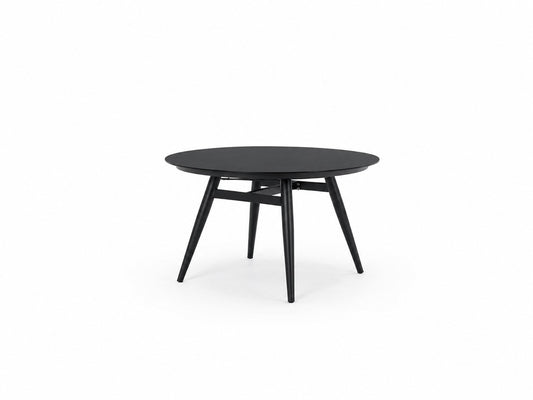 ROUND DINING TABLE WITH CERAMIC EFFECT GLASS