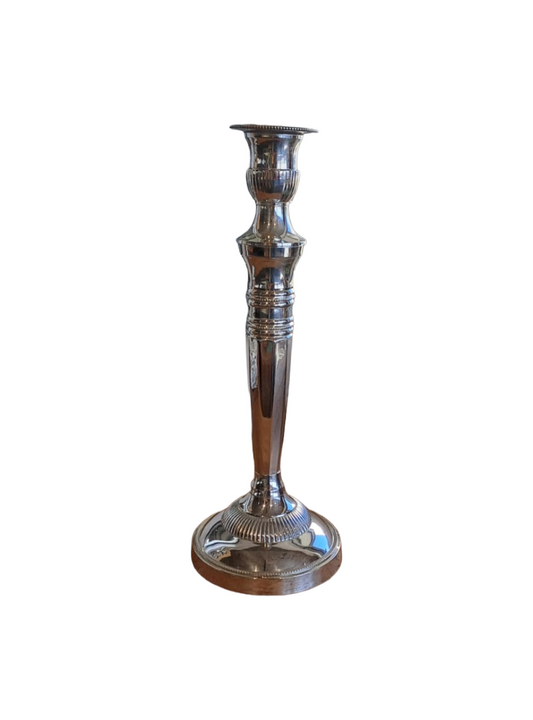 SILVER METAL CANDLESTICK