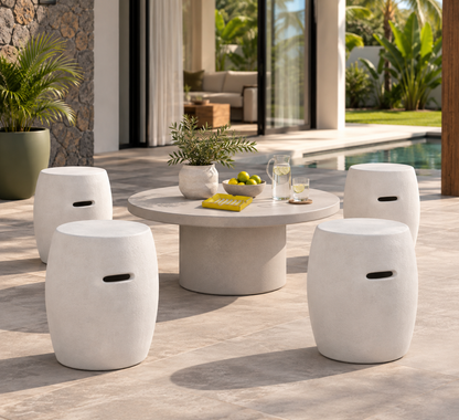 SABAH STOOL IN WHITE