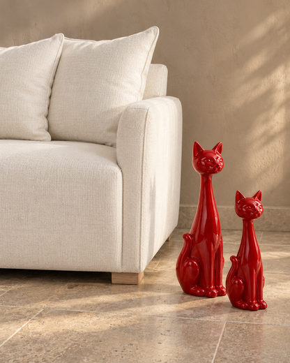 RED CAT SCULPTURE - SMALL