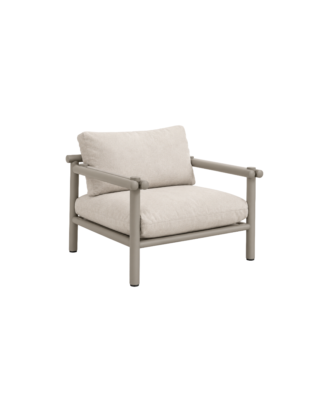 STICKS LOUNGE CHAIR IN ALUMINIUM INCLUDE CUSHION SET NATTE SAND
