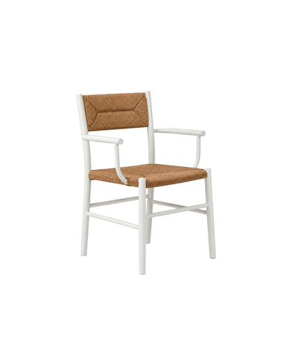 STIPA WHITE ARMCHAIR STACKABLE