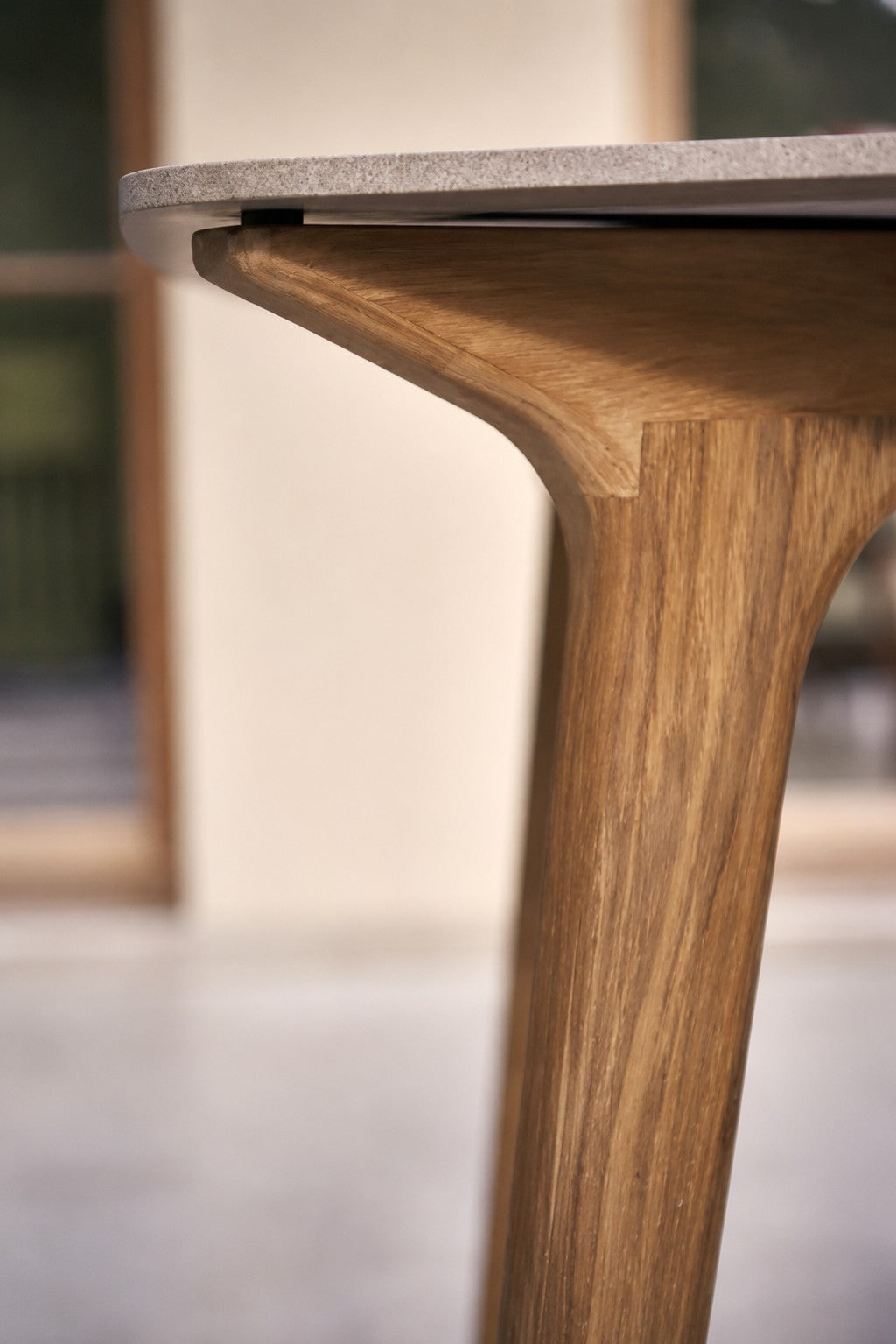 TORSA DINING TABLE WITH FOSSIL CERAMIC TOP (12 MM)