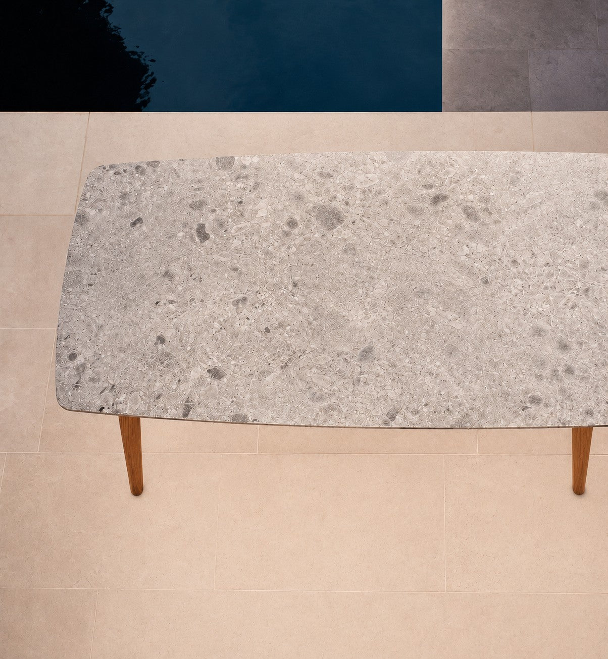 TORSA DINING TABLE WITH FOSSIL CERAMIC TOP (12 MM)