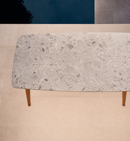 TORSA DINING TABLE WITH FOSSIL CERAMIC TOP (12 MM)