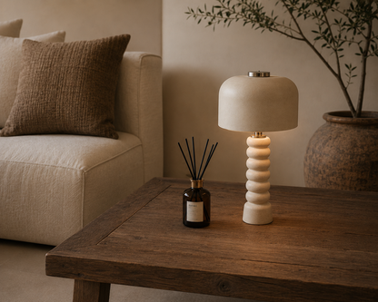 TABLE LAMP IRON BEIGE