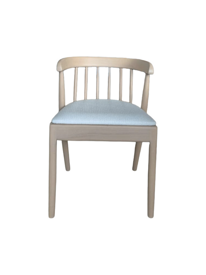RIGA CHAIR IN TAUPE ASH WOOD WITH UPHOLSTERED SEAT