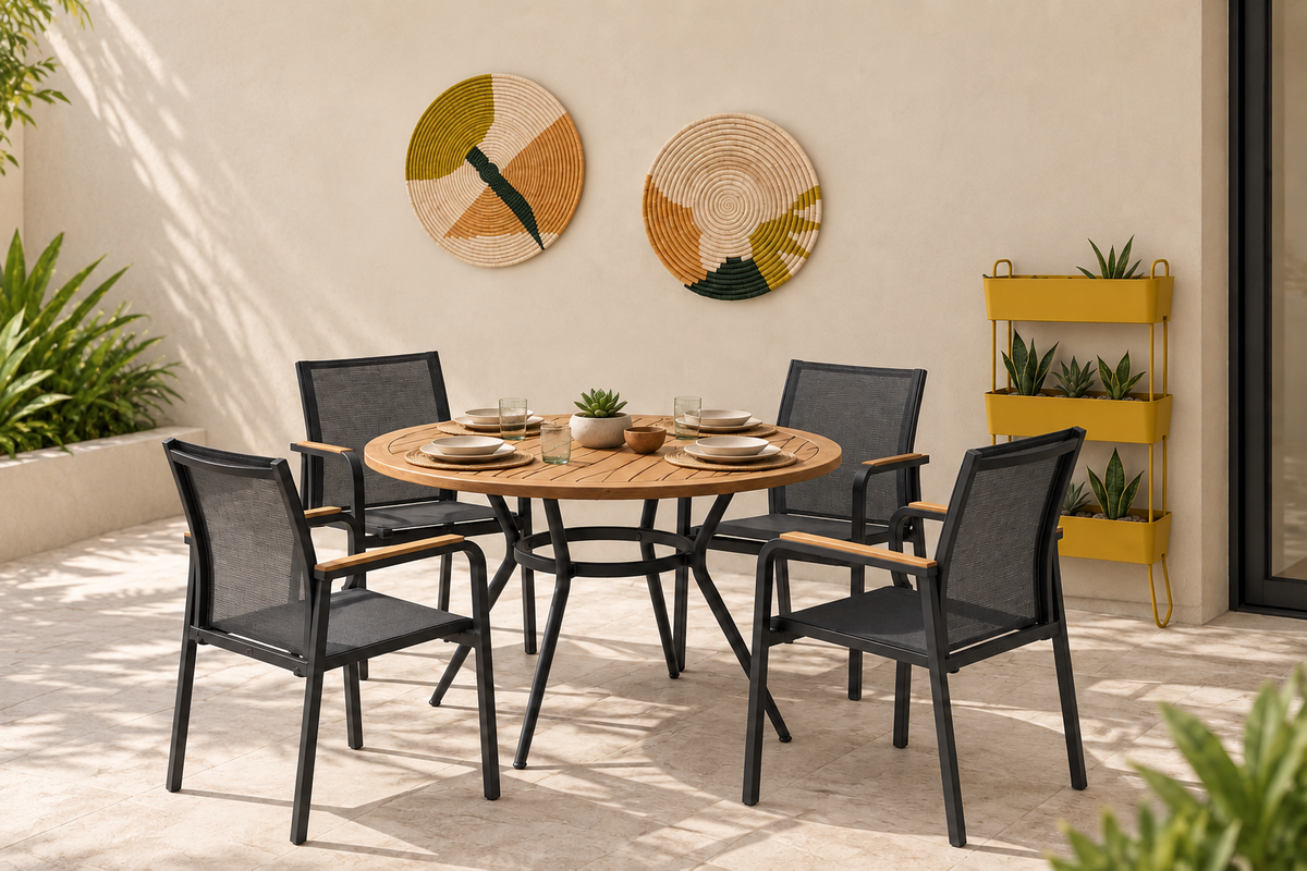 ZENITH DINING CHAIR TEXTILENE CHARCOAL