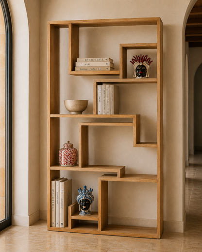 BRICK DISPLAY RACK IN TEAK WOOD