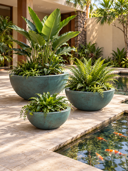 SOLARO BOWL - MEDIUM IN VERDIGRIS
